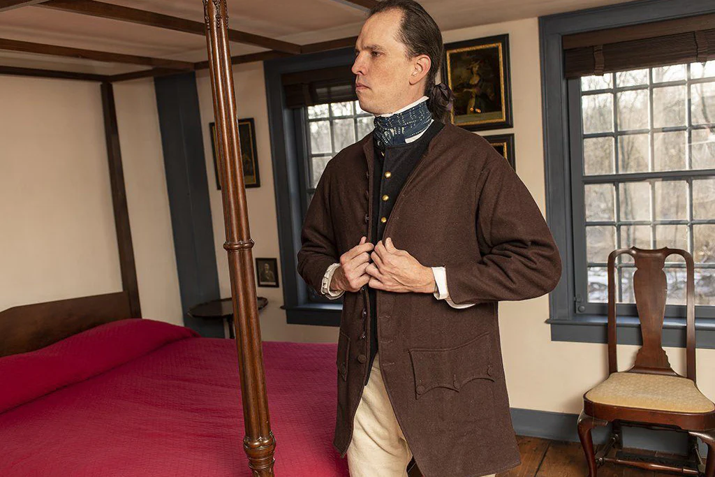 Wool 1770's Sleeved Waistcoat or Jacket - Image 3