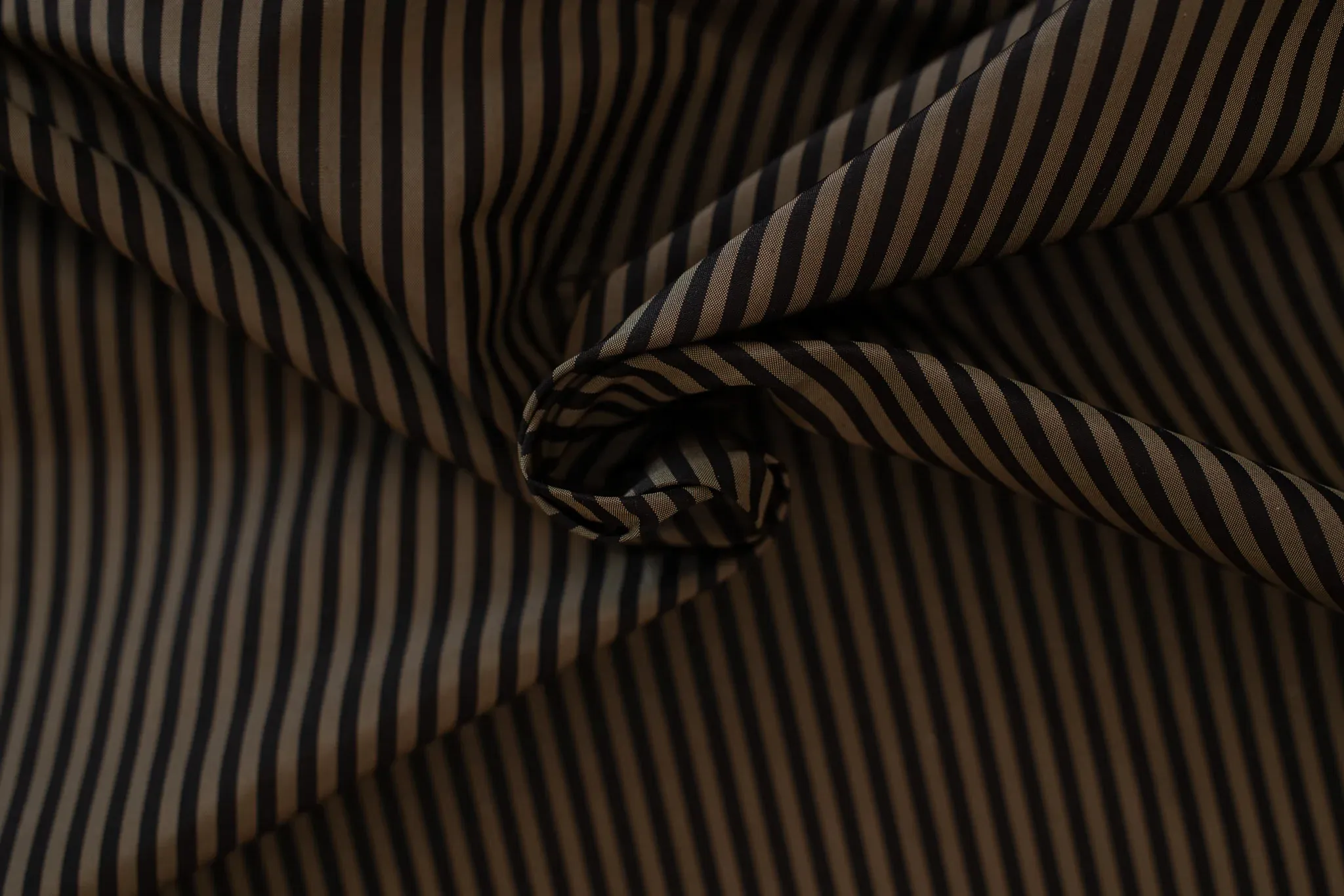 Black and Pewter Stripe Silk - Image 2