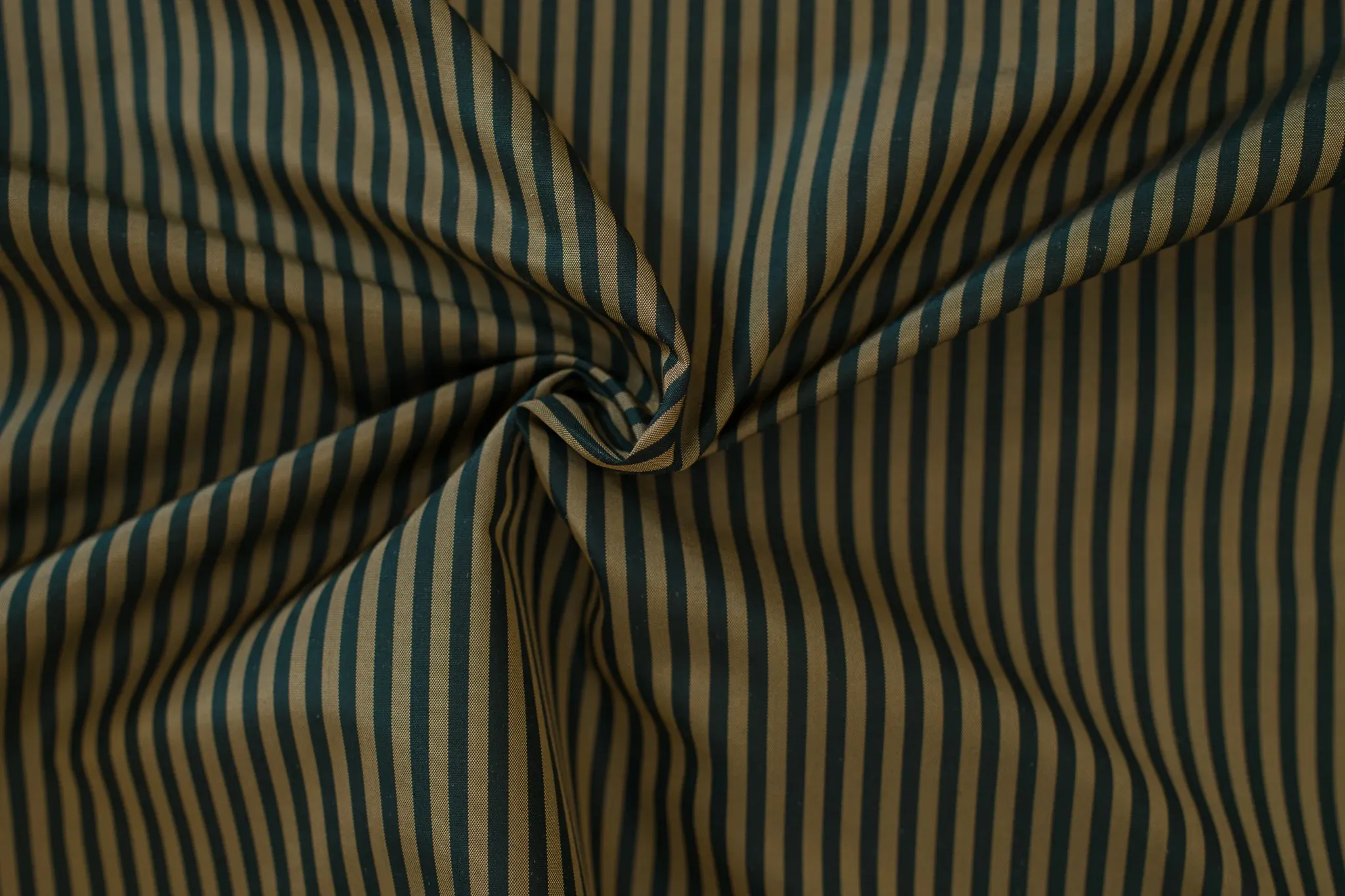 Green and Gold Stripe Silk - Image 2