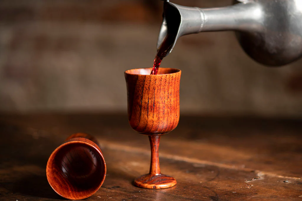 Wooden Wine Goblets