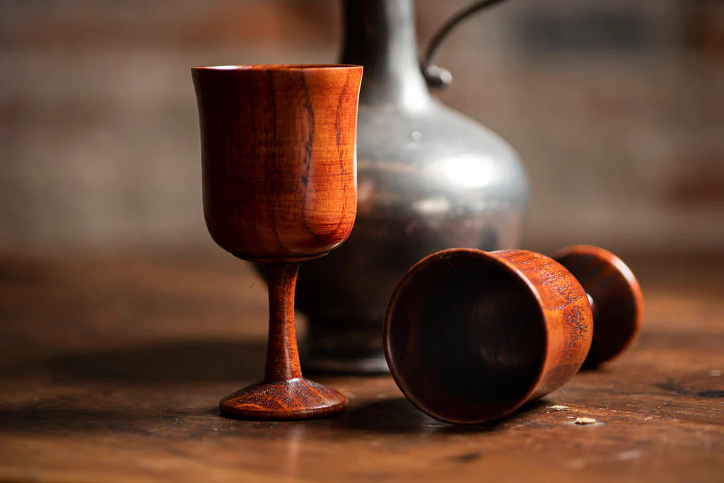 Wooden Wine Goblets - Image 2
